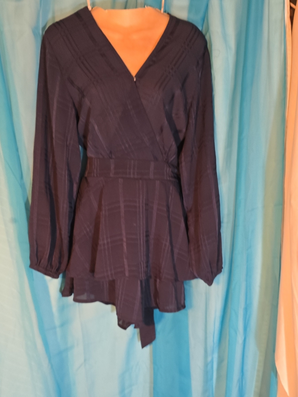 Women’s Navy Blue Wrap Skort with Long Sleeves